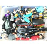 A box containing action man & other figures, posta