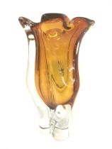 An art glass vase , 28cm tall. No obvious damage o