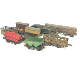 A collection of early 20th century toy tin trains