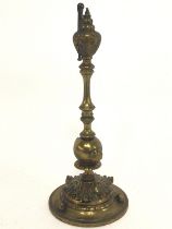 Unusual ornate brass table lighter, requires new f