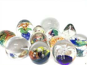 A Collection of glass paperweights , postage categ