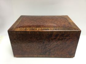 A bird's eye maple humidor, approx 35.5cm x 26cm x