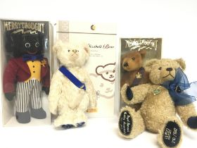 A collection of boxed Teddy bears including Steiff