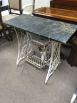 A Singer Sewing machine foot treadle cast iron bas