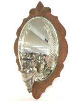 A Victorian wall Mirror Epergne, 46cm tall. postag