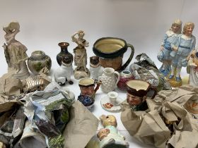 A large collection of mixed ceramics.