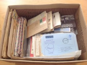 Box of covers and postcards from around the world