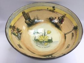 A Royal Doulton earthenware punch bowl in Desert S