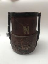 An 18th century powder bucket.