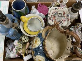 A mixed collection of ceramic and s porcelain incl