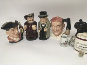 A collection of Royal Doulton character and Toby j