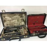 Two Cased clarinets maker Boosey Hawkes London in