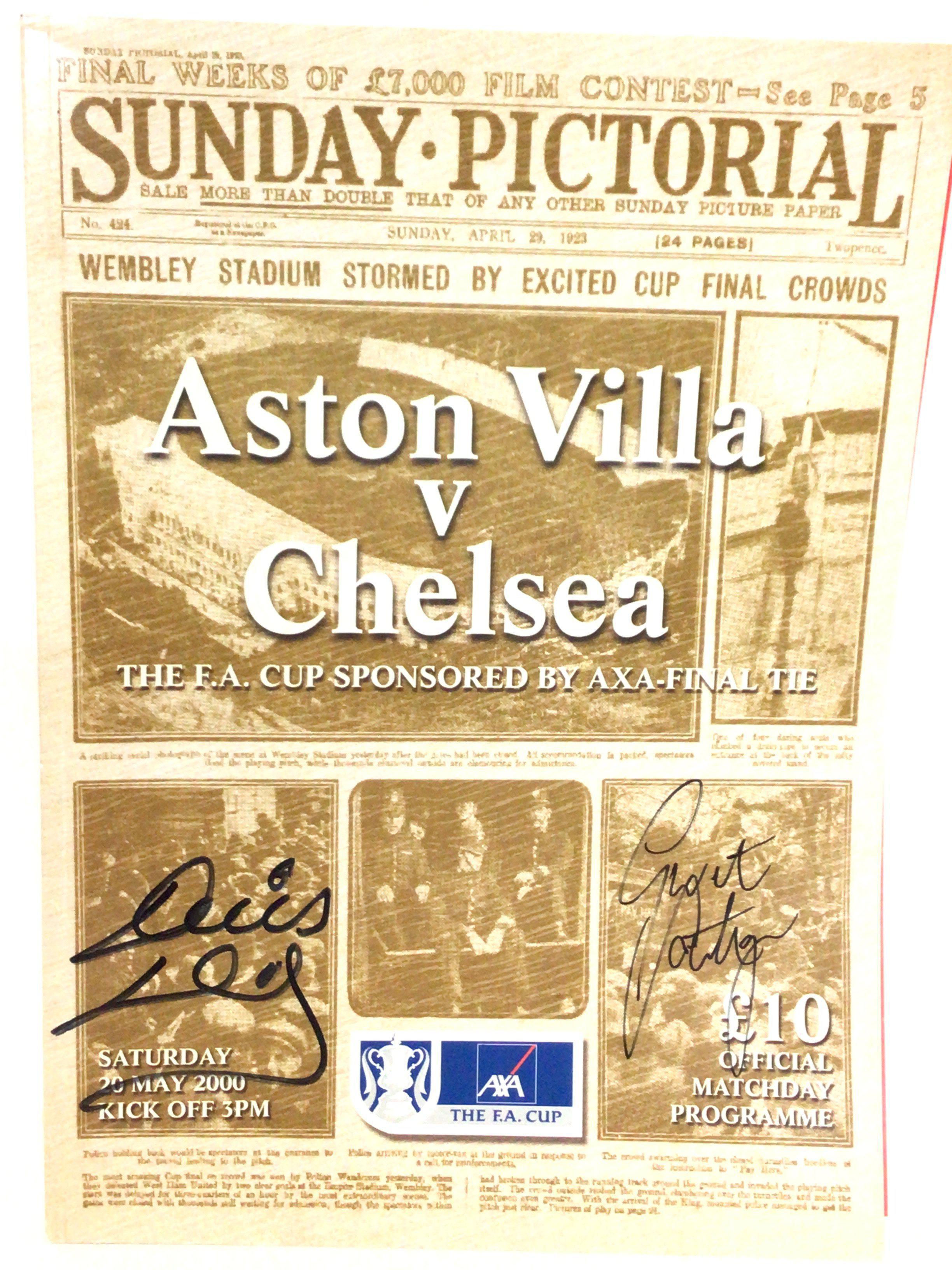 Aston Villa vs Chelsea F.A cup 20th May 2000 offic