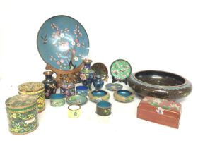 A collection of Chinese Cloisonne porcelain includ