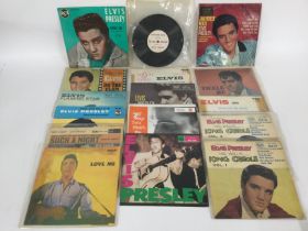 A box of mainly Elvis Presley 7inch singles, EPs a