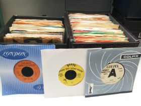 Four record cases of demo discs and advance promo