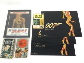 Three James Bond paperback books, Goldfinger repro