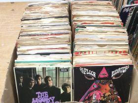 A box of over 230 7inch singles and EPs mainly by