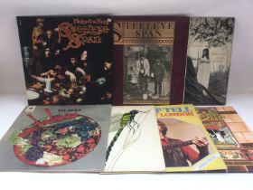 Sixteen folk rock LPs by various artists including