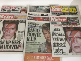 A collection of David Bowie ephemera comprising ne