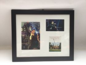 A framed and glazed signed montage of Robbie Willi