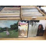 Two boxes of over 200 LPs by various artists inclu