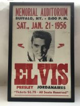A framed Elvis Presley with The Jordanaires poster