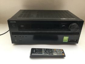 An Onkyo TNXR609 AV Receiver. Comes with remote co