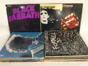 A bag of LPs by various artists including Black Sa