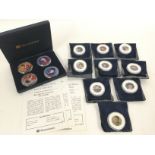 A collection of Elvis Presley commemorative coins