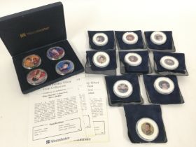 A collection of Elvis Presley commemorative coins