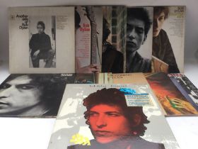 Ten Bob Dylan LPs comprising 'Blonde On Blonde', '
