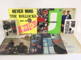 Eight punk LPs by Sex Pistols, The Clash and other