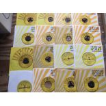 A collection of sixteen Sun label 7inch singles by