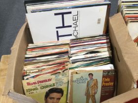 A box of LPs, EPs, 12 and 7inch singles by various