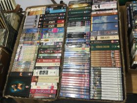 Four boxes of DVD box sets comprising many TV seri