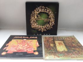 Three Black Sabbath LPs comprising a 5LP box set '