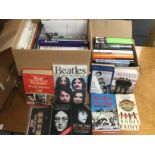 Two boxes of Beatles books.