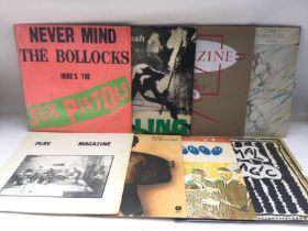 Sixteen punk and post punk LPs and 12inch singles