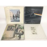 Four early UK pressings of Pink Floyd LPs comprisi