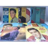 A collection of Elvis Presley LPs including 'Rock