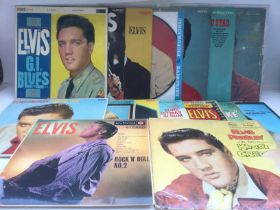 A collection of Elvis Presley LPs including 'Rock