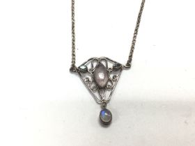 A vintage necklace of an art nouveau style. Set wi
