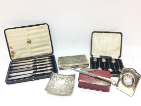 A Quantity of silver hallmarked and white metal it