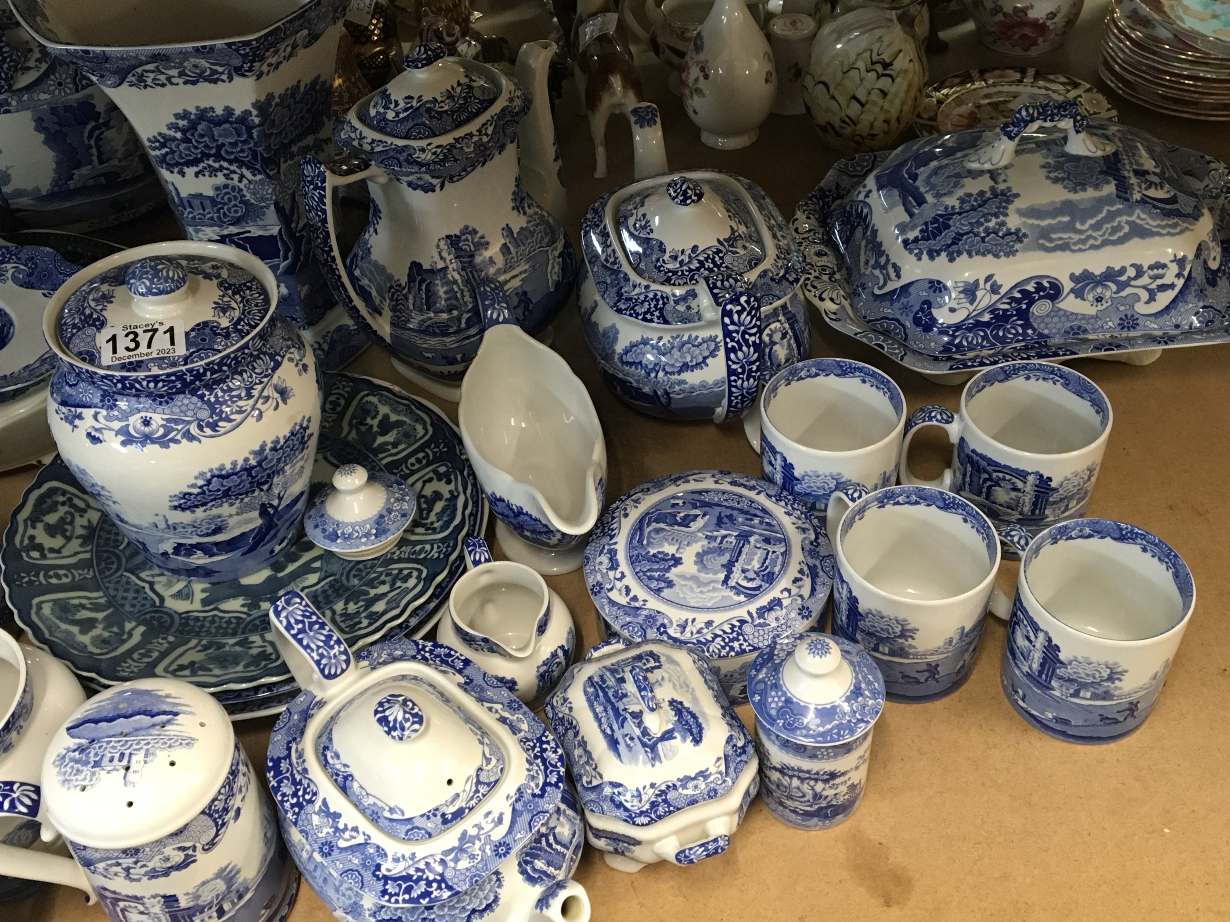 A collection of Copland Spode blue and white ceram - Image 2 of 2