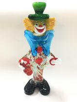 Vintage art glass/Murano clown, postage category D