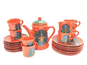 A West German Waechtersback coffee set, some chips