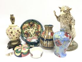 Moorcroft and Corbridge ceramics including a Trial