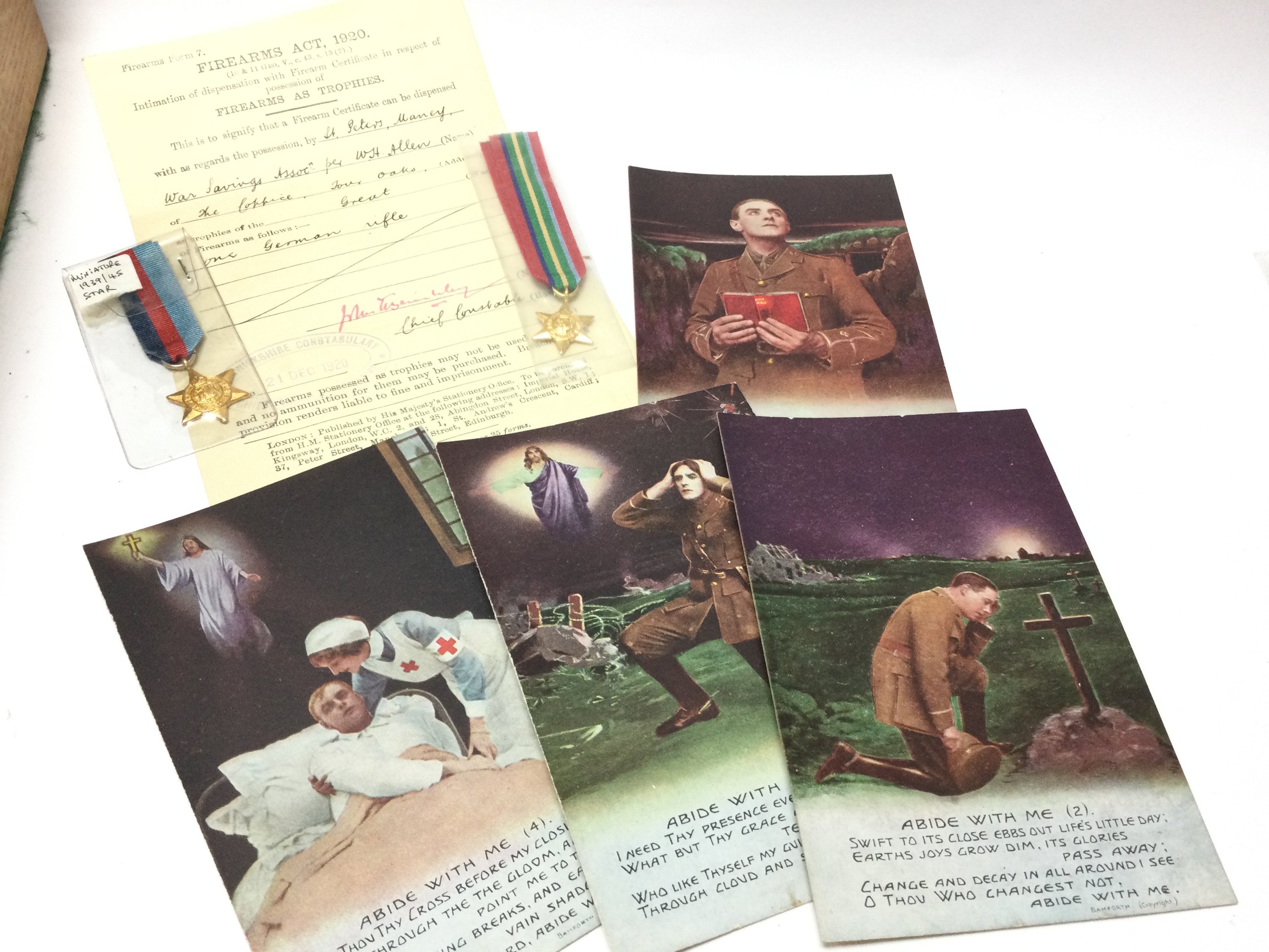 A collection of WW1 & WW2 items including a Christ - Image 4 of 7