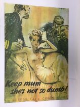 Four WW2 propaganda posters. Shipping category B.